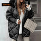 💥Winterschlussverkauf👉🔥Damen Midi parka with knitted sleeves❄️💝