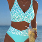 🌊Sommersalg 50% RABATT🏝️👙To-delt bikinisett med høy midje for kvinner🏖️