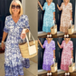🔥Begrenset tid – 50% avslag💝👗V-hals koselig Bohemian nyeste stil kjole✨