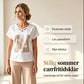 🔥50% RABATT!🎁Casual todelt sett for kvinner: T-skjorte med V-hals og korte bukser
