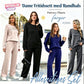 🔥SISTE DAG 50% RABATT👚Dametopp med rund hals og bukser med snøring
