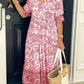 🔥Begrenset tid – 50% avslag💝👗V-hals koselig Bohemian nyeste stil kjole✨