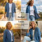 🔥Nyhet – 50 % rabatt!🧥Klassisk denimjakke med knapper foran til damer