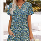 🏖️ Sommer hett salg 50% RABATT🏝️💃Dame casual V-hals ferie midikjole med lommer