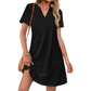 🏖️ Sommer hett salg 50% RABATT🏝️💃Dame casual V-hals ferie midikjole med lommer