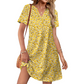 🏖️ Sommer hett salg 50% RABATT🏝️💃Dame casual V-hals ferie midikjole med lommer