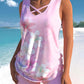 💥Sommersalg 50% RABATT🏝️🩱Tankini-sett med magekontroll og innebygd BH for kvinner – Flatterende boho-badedrakt med shorts