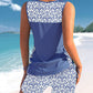 💥Sommersalg 50% RABATT🏝️🩱Tankini-sett med magekontroll og innebygd BH for kvinner – Flatterende boho-badedrakt med shorts