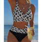 🌊Sommersalg 50% RABATT🏝️👙To-delt bikinisett med høy midje for kvinner🏖️